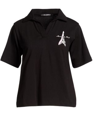 KARL LAGERFELD Polo Shirt Organic Cotton - Black
