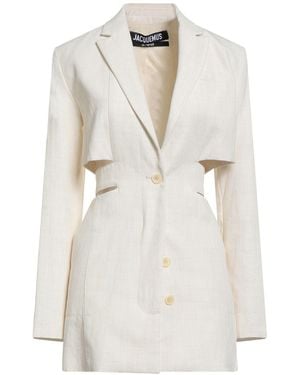 Jacquemus Le Papier Mini Dress Linen, Viscose, Polyester - White