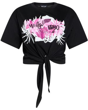Who*s Who Who* Who T-Shirt Cotton - Black