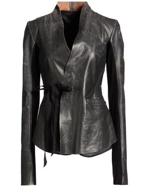Rick Owens Blazer Calfskin - Black