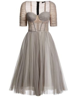 Elisabetta Franchi Midi Dress Polyamide - Gray