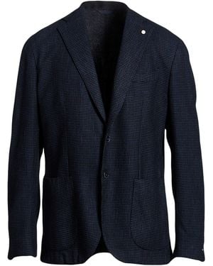 Luigi Bianchi Midnight Blazer Cotton, Wool, Polyamide - Blue