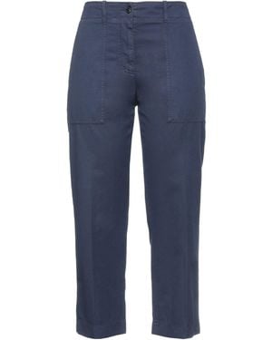 19.70 Nineteen Seventy Pants Cotton, Linen, Elastane - Blue