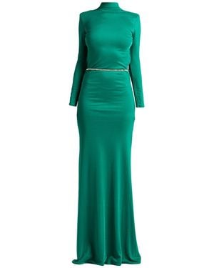 パーティードレス ELISABETTA FRANCHI Viscose Manteau Dress with Maxi Buckle Elisabetta Franchi Viscose Manteau Dress With Maxi Buckle in