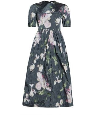 Erdem Midi Dress Polyester, Metal Fiber - Blue