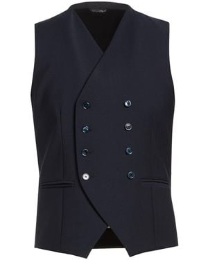 Daniele Alessandrini Tailored Vest Wool, Polyester, Elastane - Blue