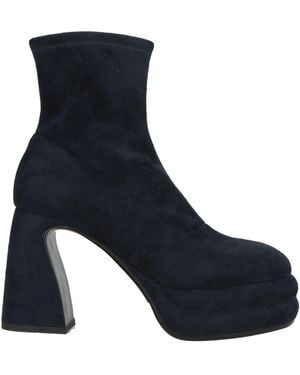 Jeannot Ankle Boots Textile Fibres - Blue