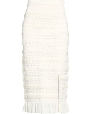 Sandro Midi Skirt Viscose, Polyamide, Elastane - White