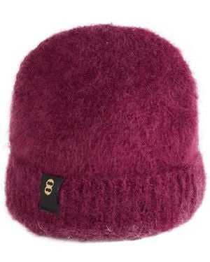 Ottod'Ame Garnet Hat Mohair Wool, Polyamide, Elastane - Red