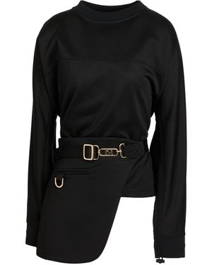 Fendi Sweatshirt Acetate, Cotton, Polyester, Polyamide, Elastane - Black
