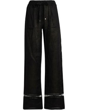 Kiton Pants Linen - Black