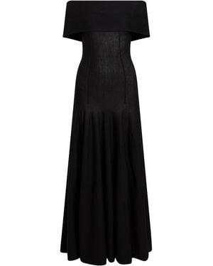 KHAITE Maxi Dress Wool, Polyamide - Black