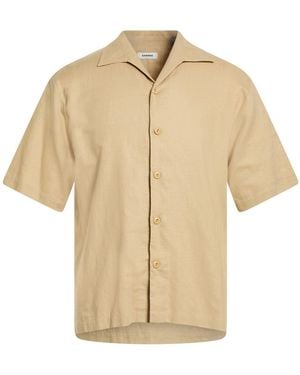 Sandro Shirt Cotton, Linen - Natural