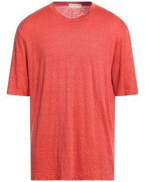 FILIPPO DE LAURENTIIS T-Shirt Linen, Elastane - Red