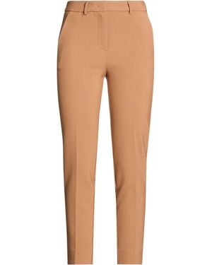 SIMONA CORSELLINI Trousers Polyester, Viscose, Cotton, Elastane - Natural