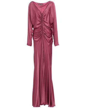 Alberta Ferretti Maxi Dress Acetate, Silk - Red