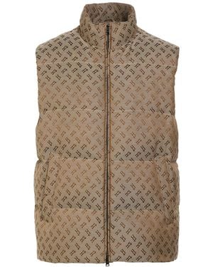 Herno Camel Vest Polyester, Cotton - Brown