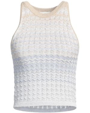 Sandro Top Viscose, Metallic Fibre - White