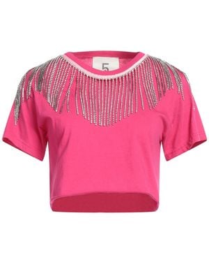 5 PROGRESS Fuchsia T-Shirt Cotton - Pink