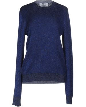 MSGM Midnight Sweater Viscose, Polyester, Polyamide - Blue