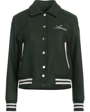 Amiri Dark Jacket Wool, Nylon, Ovine Leather - Green