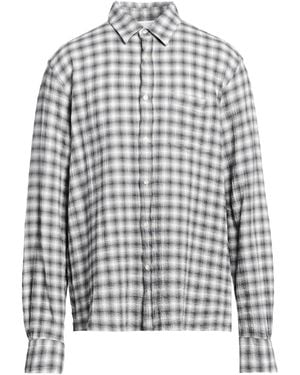 Officine Generale Charcoal Shirt Cotton, Elastane - Grey