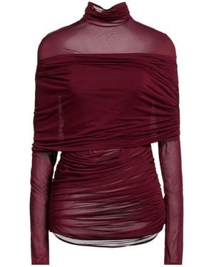 Mugler Burgundy Top Viscose - Red