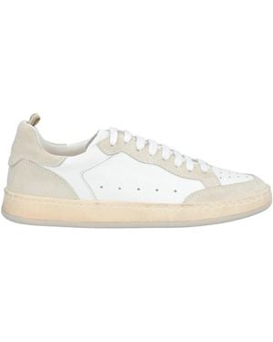 Officine Creative Suede Leather Low-Top Sneakers - White