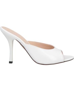 Pinko Sandals Textile Fibers - White
