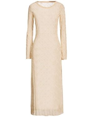 Marine Serre Midi-Kleid - Natur