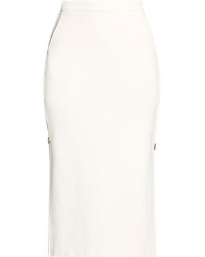 Pinko Ivory Midi Skirt Viscose, Polyamide, Elastane - White