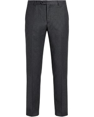 Manuel Ritz Charcoal Pants Virgin Wool, Elastane - Gray