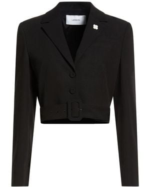 Lardini Blazer Polyester, Rayon, Elastane - Black