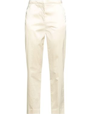 TOTEME Ivory Trousers Cotton, Viscose, Elastane - Natural