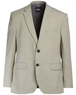 BOSS Blazer Polyester, Virgin Wool, Elastane - Gray
