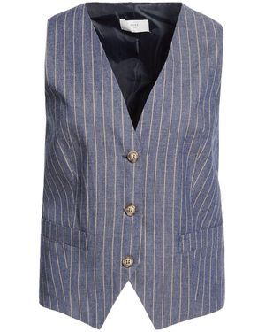 HOPE SKY Tailored Vest Viscose, Polyester - Blue
