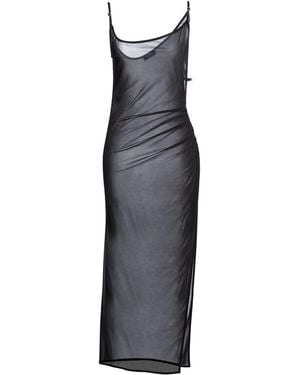 Mugler Maxi Dress Viscose - Black