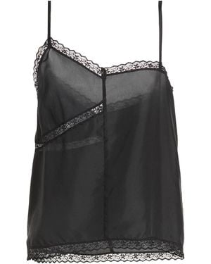 MM6 by Maison Margiela Top Silk - Black