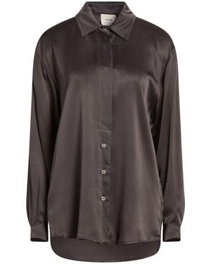 Alysi Dark Shirt Silk - Brown