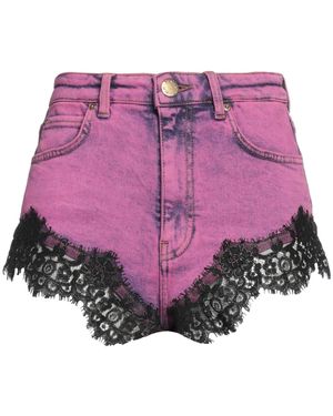 Pinko Denim Shorts Cotton, Lyocell, Polyester, Elastane - Purple