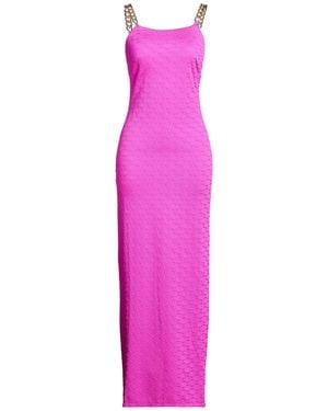 Miss Bikini Fuchsia Maxi Dress Polyamide, Elastane - Pink