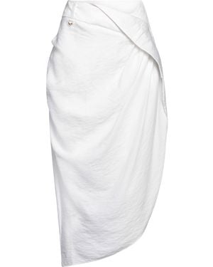 Jacquemus Midi Skirt Viscose, Polyamide - White
