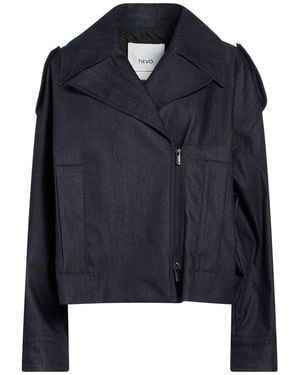 Hevò Denim Outerwear Cotton, Polyester, Elastane - Blue