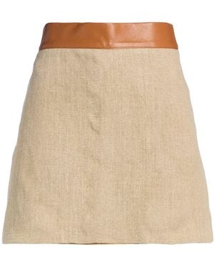 Tod's Mini Skirt Linen, Lambskin - Natural