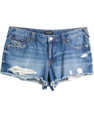 TRUE RELIGION Denim Shorts Cotton - Blue