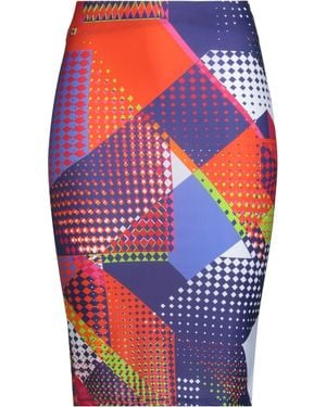 Manila Grace Midi Skirt Polyamide, Elastane - Blue