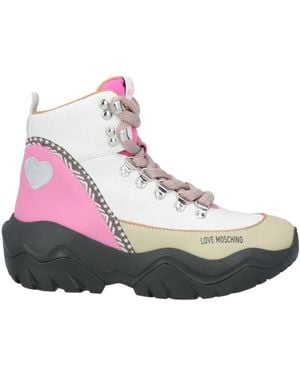 Love Moschino Ankle Boots Leather, Textile Fibres - Pink