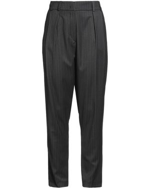 ACTUALEE Charcoal Trousers Polyester, Viscose, Elastane - Grey