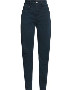High Pants Cotton, Elastane - Blue