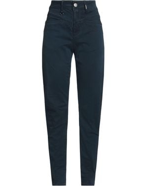 High Trousers Cotton, Elastane - Blue